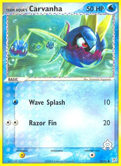 Team Aqua's Carvanha — EX Team Magma vs Team Aqua — Pokémon