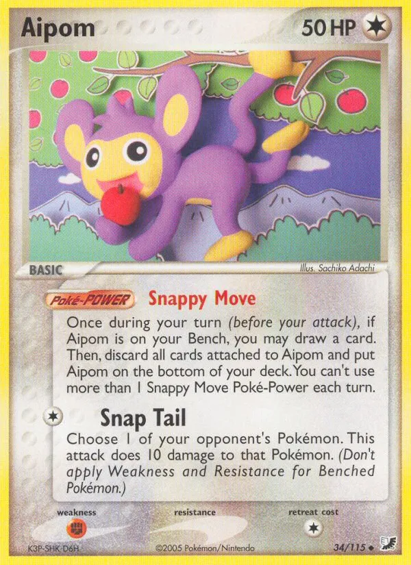 Aipom from EX Unseen Forces - Pokemon
