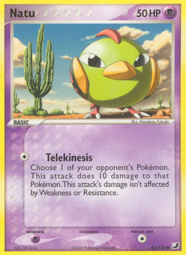 Natu — EX Unseen Forces — Pokémon