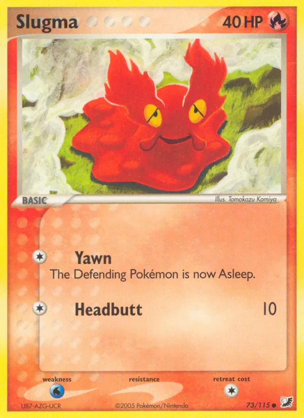 Slugma — EX Unseen Forces — Pokémon