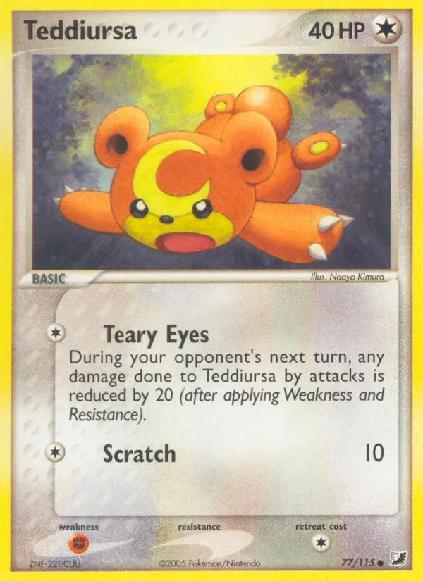 Teddiursa — EX Unseen Forces — Pokémon