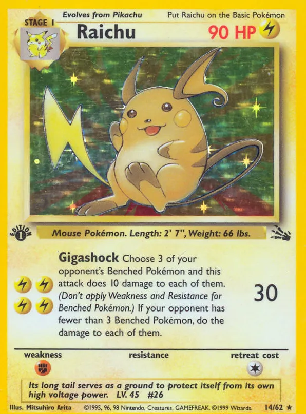 Raichu — Fossil — Pokemon