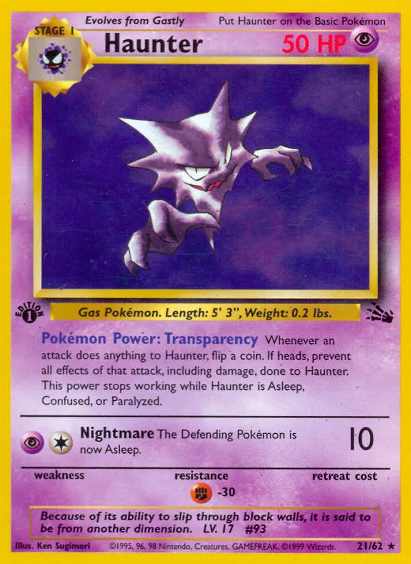 Haunter — Fossil — Pokemon