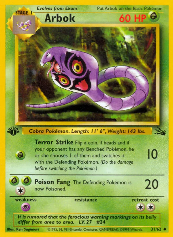 Arbok — Fossil — Pokémon