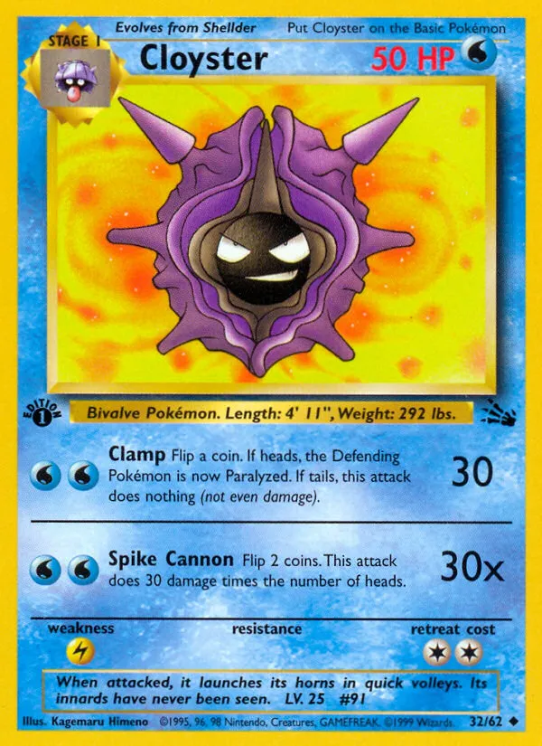 Cloyster — Fossil — Pokémon