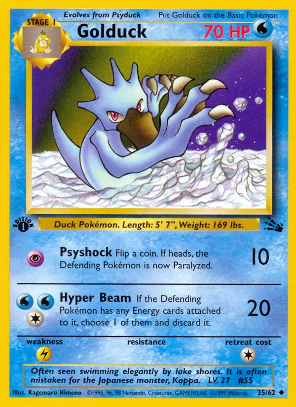 Golduck — Fossil — Pokémon