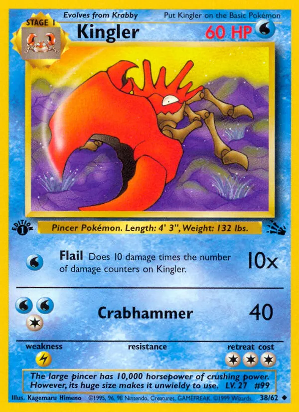 Kingler — Fossil — Pokémon