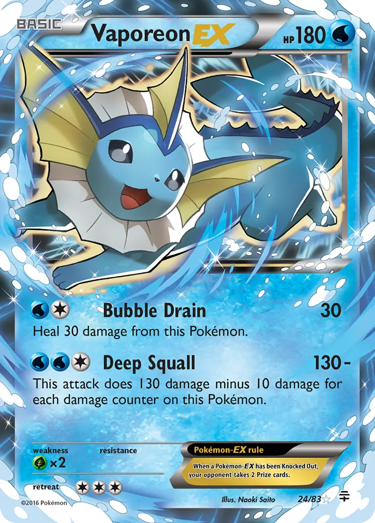 Vaporeon EX — Generations — Pokemon