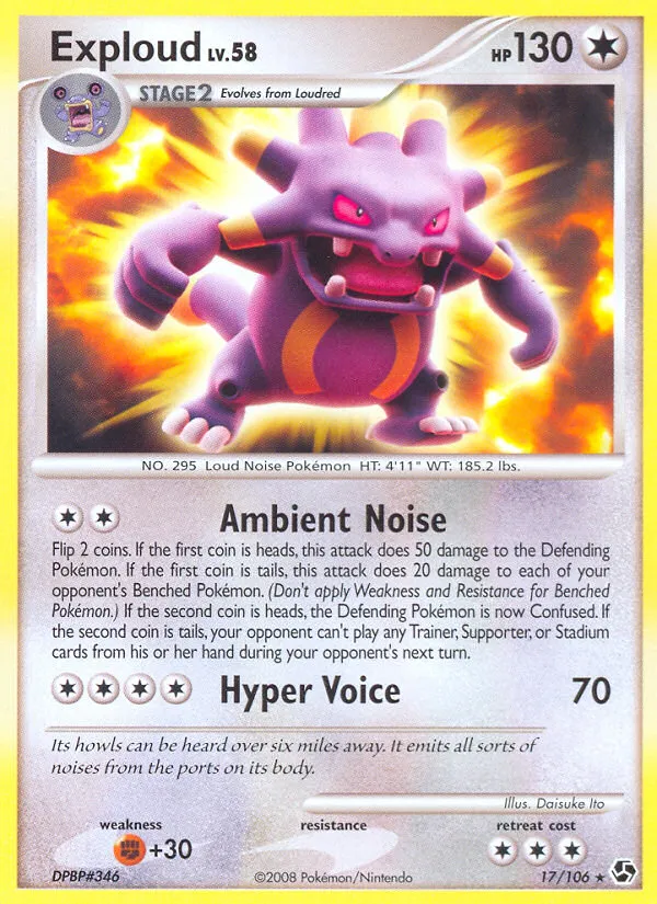 Exploud — Great Encounters — Pokemon
