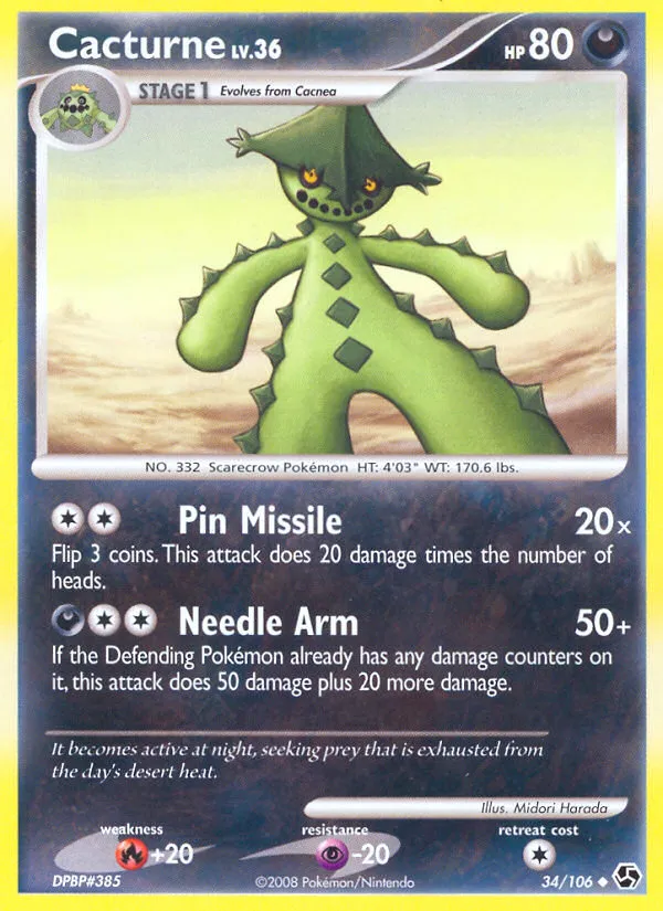 Cacturne Lv.36 — Great Encounters — Pokemon