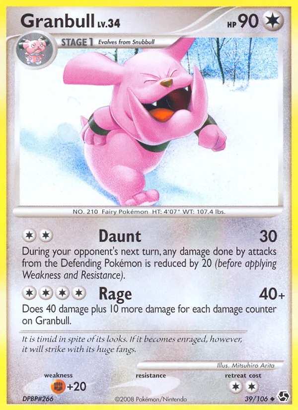 Granbull Lv.34 — Great Encounters — Pokemon