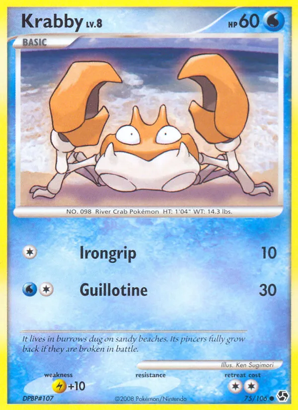 Krabby Lv.8 — Great Encounters — Pokémon