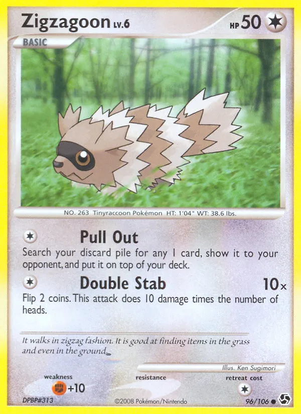 Zigzaton Lv.6 — Great Encounters — Pokemon