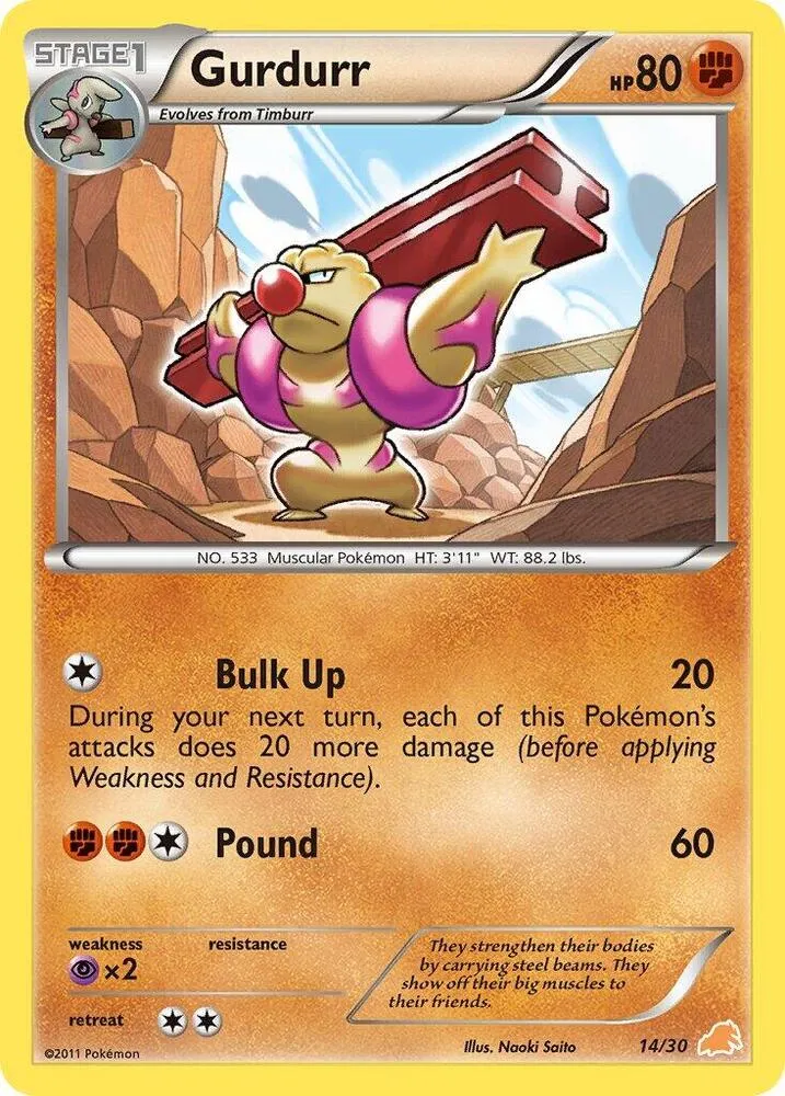 Gurdurr — BW Trainer Kit: Excadrill & Zoroark — Pokémon