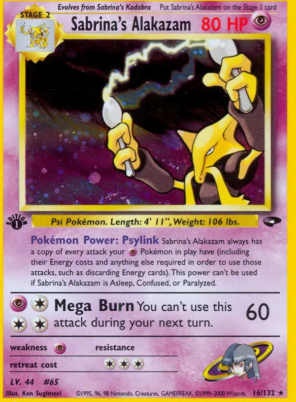 Sabrina's Alakazam — Gym Challenge — Pokemon
