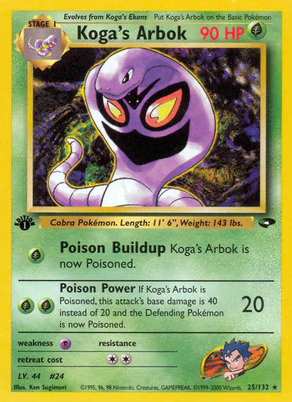 Koga's Arbok — Gym Challenge — Pokemon