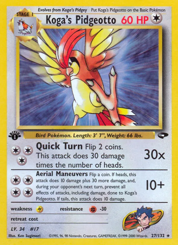 Koga's Pidgeotto — Gym Challenge — Pokemon