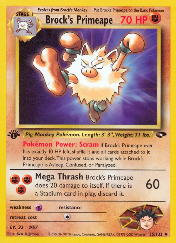 Brock's Primeape — Gym Challenge — Pokemon