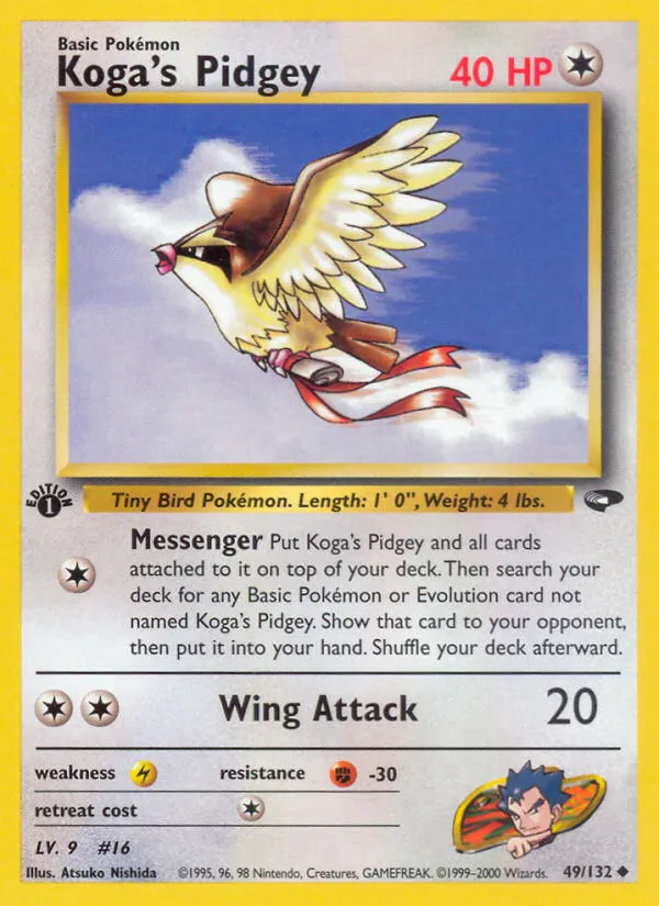Koga's Pidgey — Gym Challenge — Pokemon