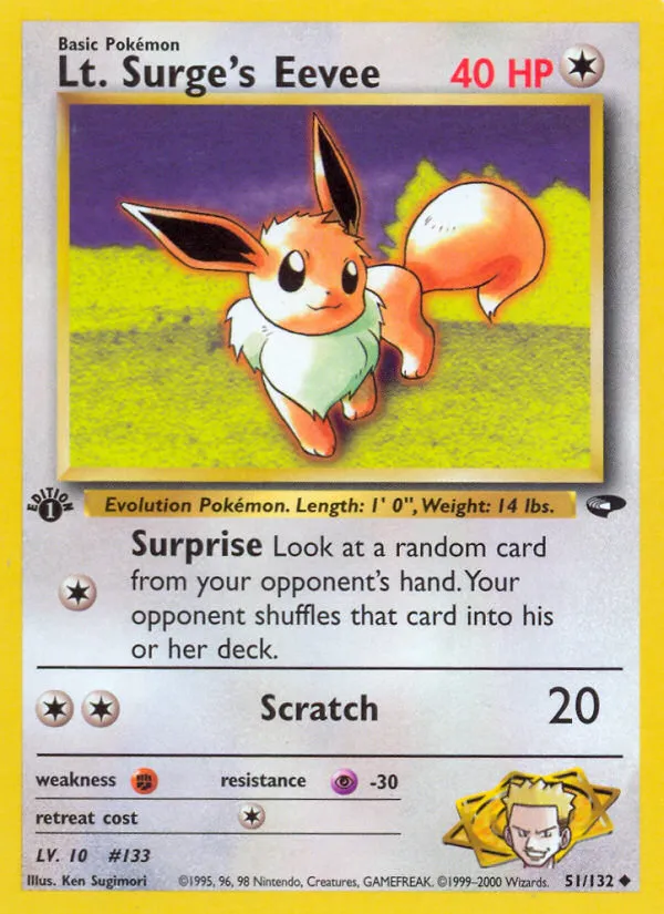 Lt. Surge's Eevee — Gym Challenge — Pokemon