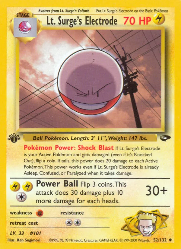 Lt. Surge's Electrode — Gym Challenge — Pokemon