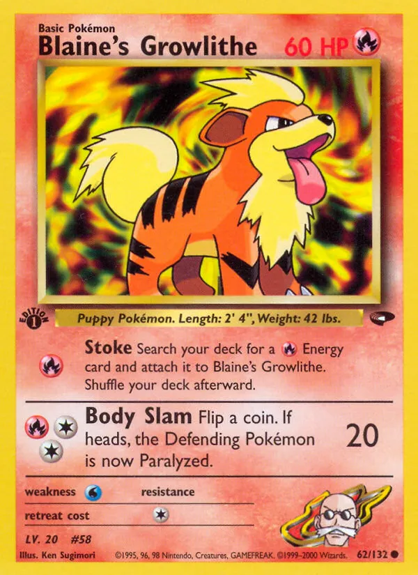 Blaine's Growlithe — Gym Challenge — Pokémon