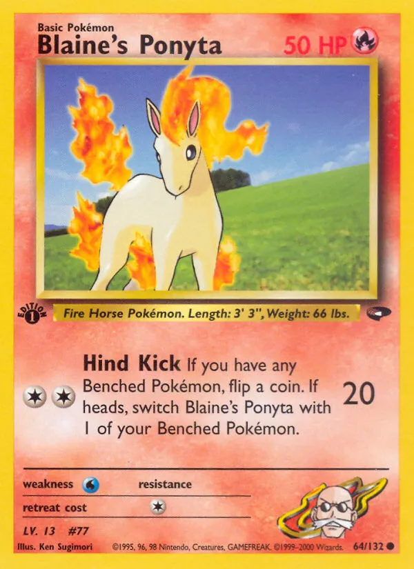 Blaine's Ponyta — Gym Challenge — Pokemon