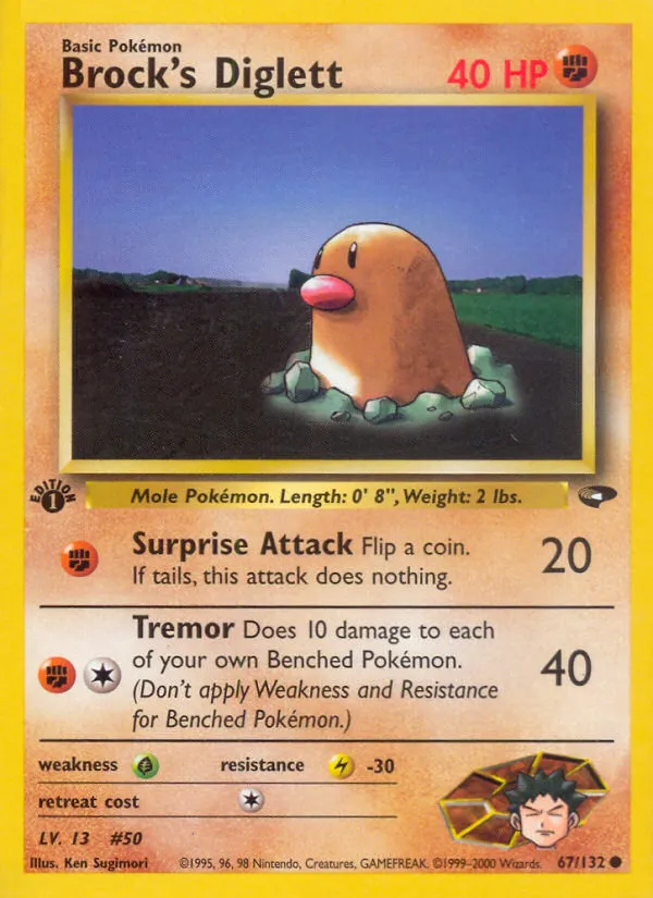 Brock's Diglett — Gym Challenge — Pokemon