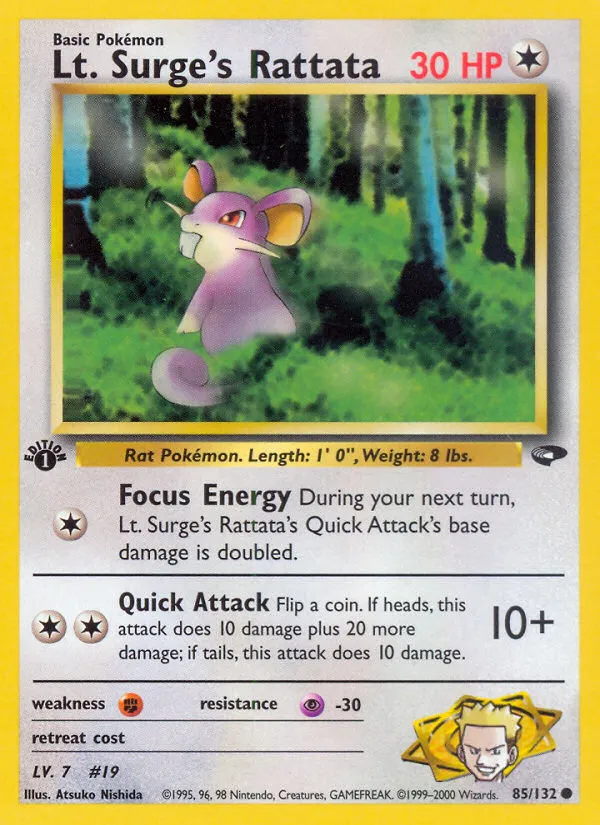 Lt. Surge's Rattata — Gym Challenge — Pokémon