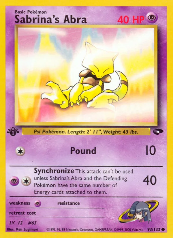Sabrina's Abra — Gym Challenge — Pokémon