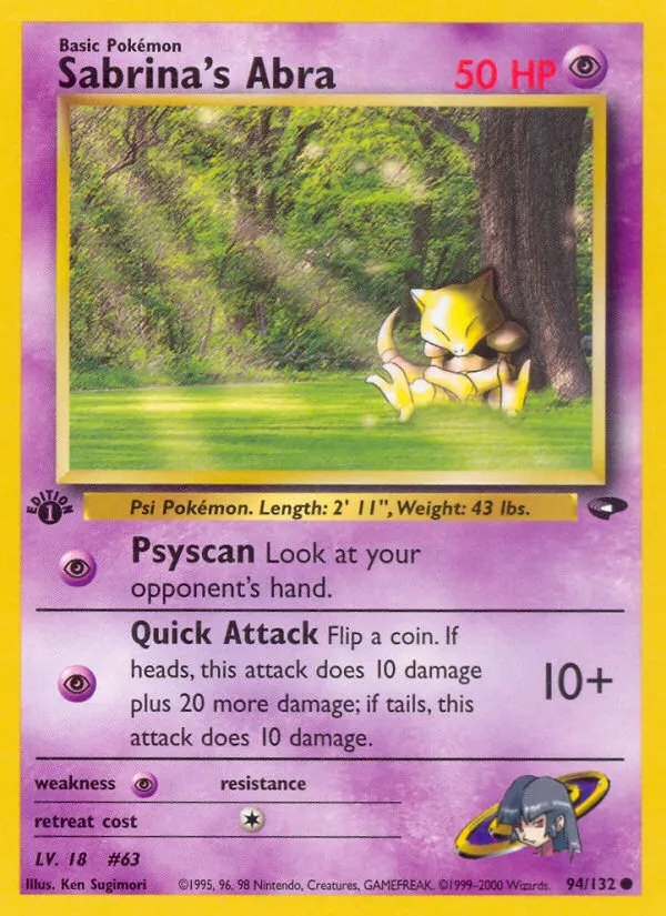 Sabrina's Abra — Gym Challenge — Pokemon