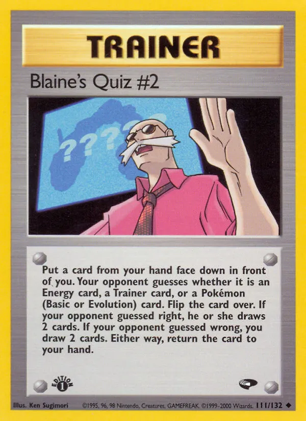 Blaine's Quiz #2 — Gym Challenge — Pokemon