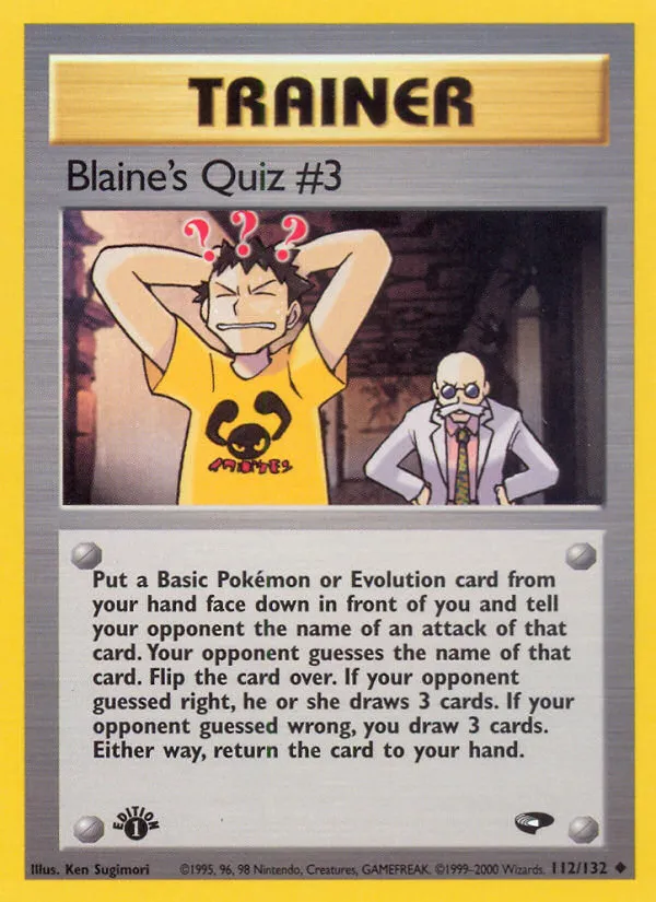 Blaine's Quiz #3 — Gym Challenge — Pokemon