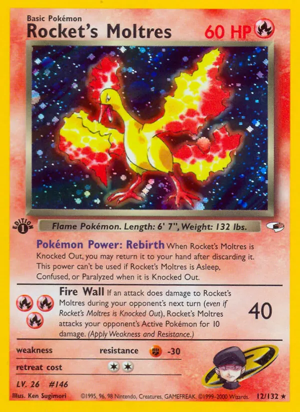 Rocket's Moltres — Gym Heroes — Pokemon
