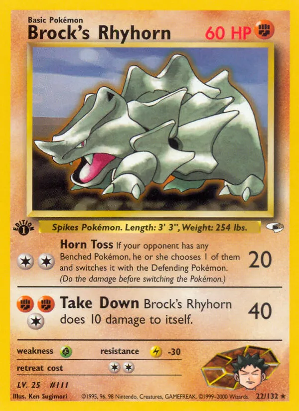 Brock's Rhyhorn — Gym Heroes — Pokemon