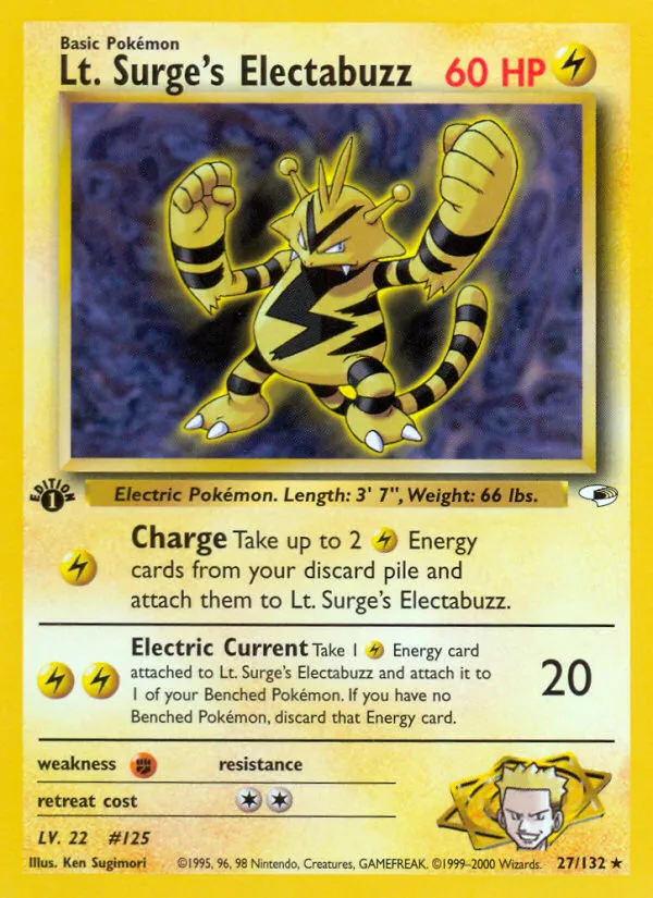 Lt. Surge's Electabuzz — Gym Heroes — Pokemon