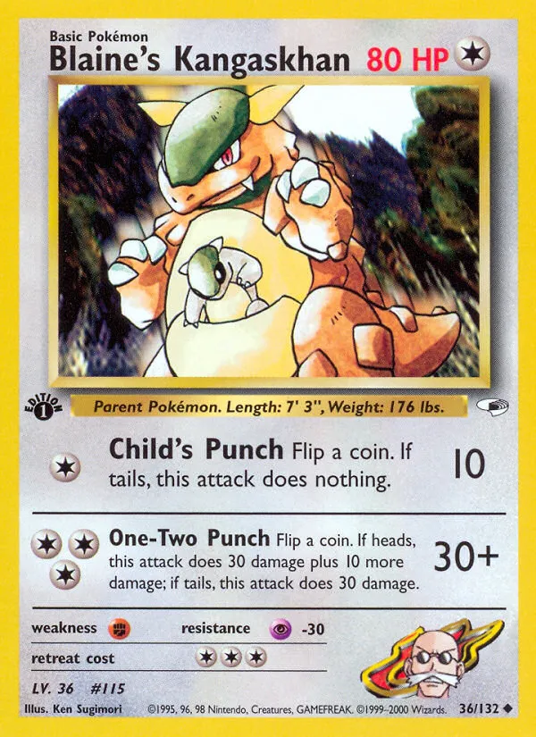 Blaine's Kangaskhan — Gym Heroes — Pokemon
