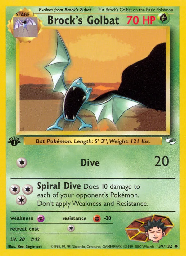 Brock's Golbat — Gym Heroes — Pokemon