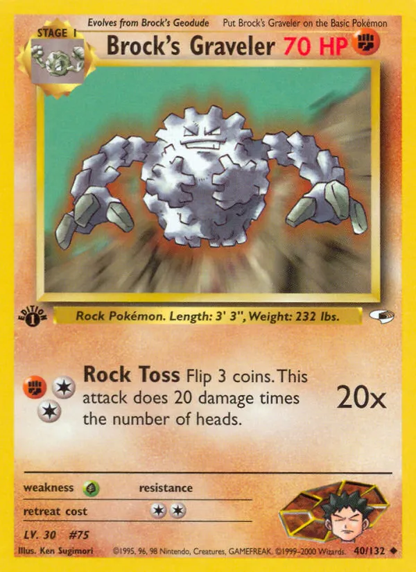 Brock's Graveler — Gym Heroes — Pokemon