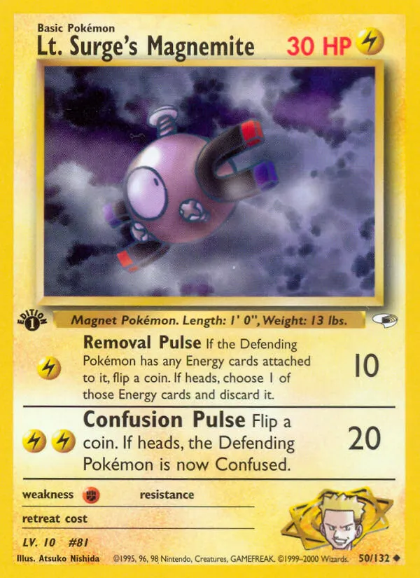 Lt. Surge's Magnemite from Gym Heroes - Pokemon