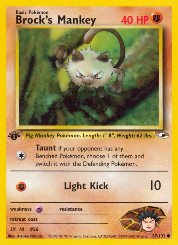 Brock's Mankey — Gym Heroes — Pokémon