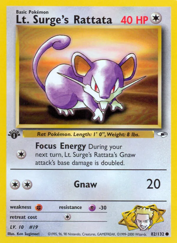 Lt. Surge's Rattata — Gym Heroes — Pokémon