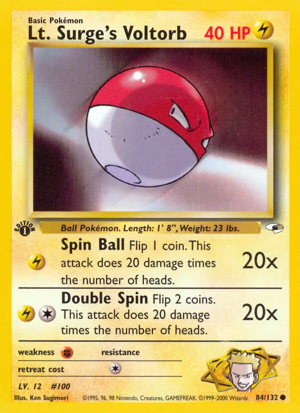 Lt. Surge's Voltorb — Gym Heroes — Pokemon