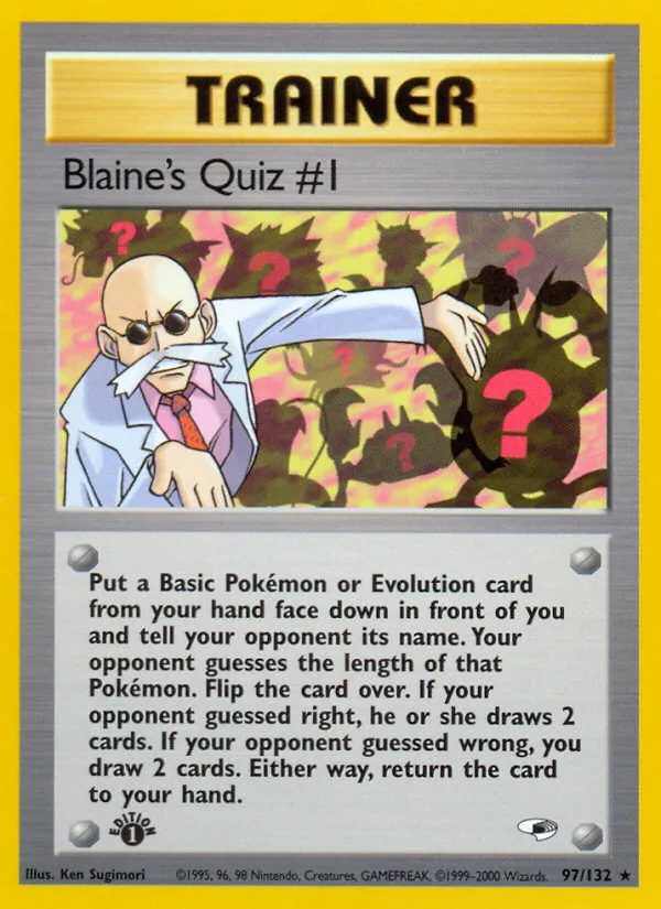 Blaine's Quiz #1 — Gym Heroes — Pokemon