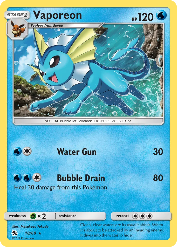 Vaporeon — Hidden Fates — Pokemon