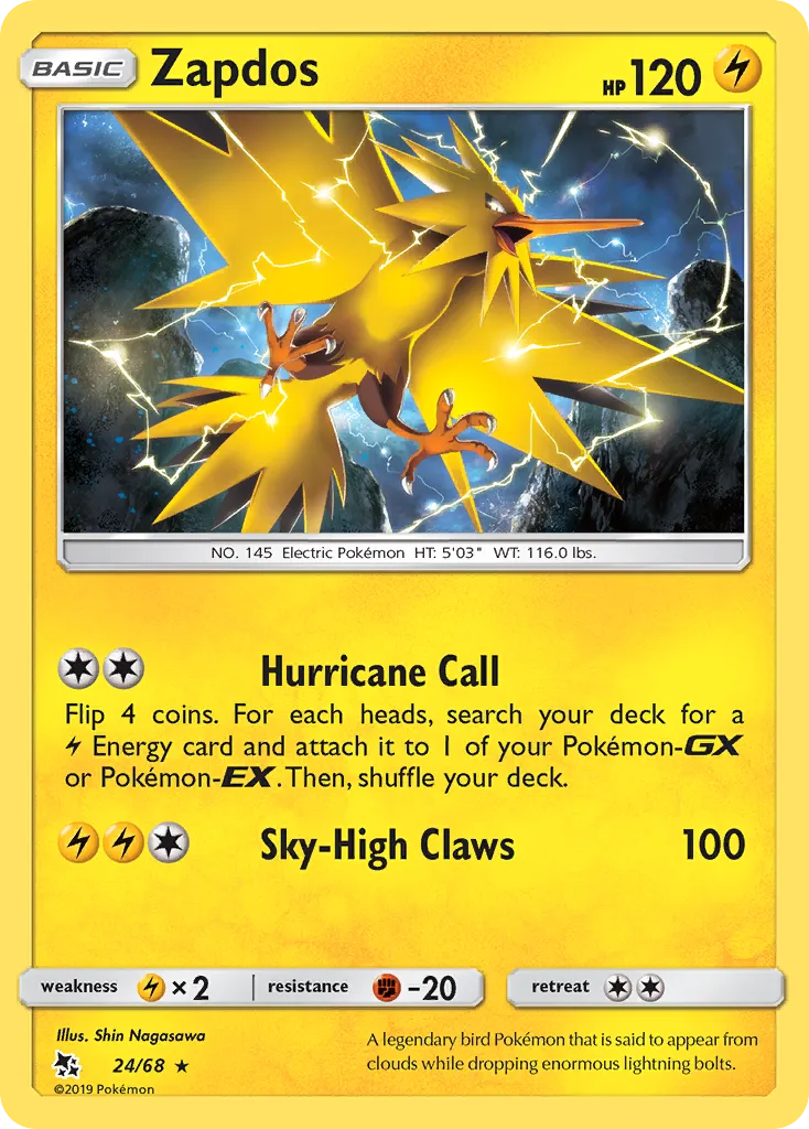 Zapdos — Hidden Fates — Pokemon