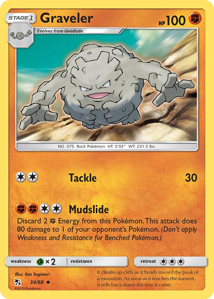 Graveler — Hidden Fates — Pokemon