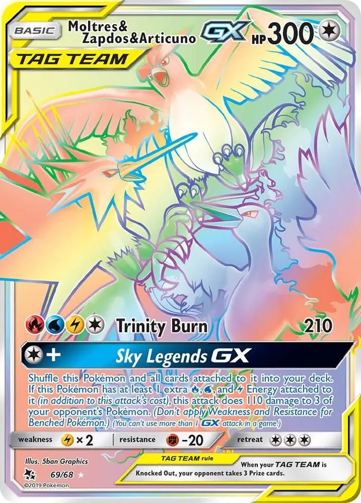 Moltres & Zapdos & Articuno GX — Hidden Fates — Pokemon