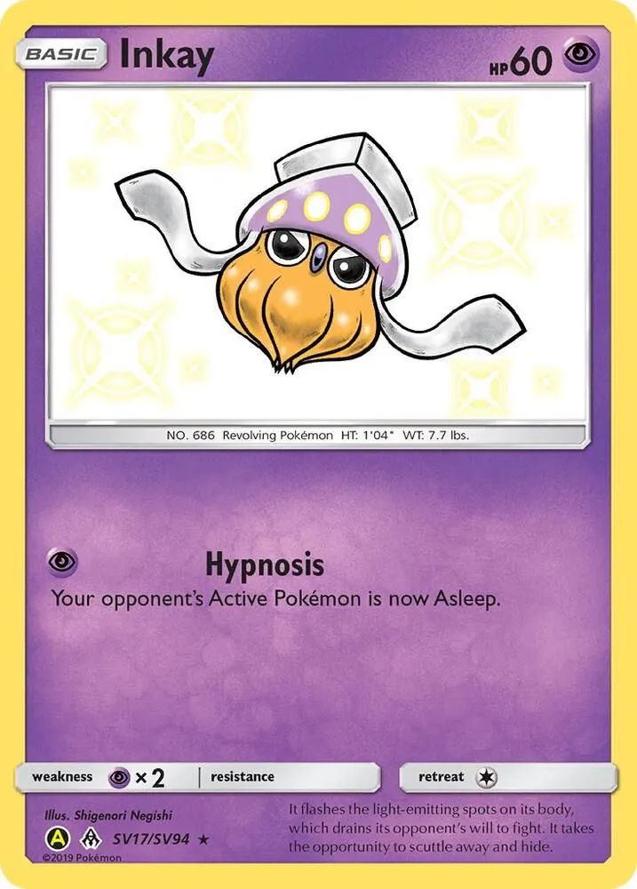 Inkay — Hidden Fates: Shiny Vault — Pokémon