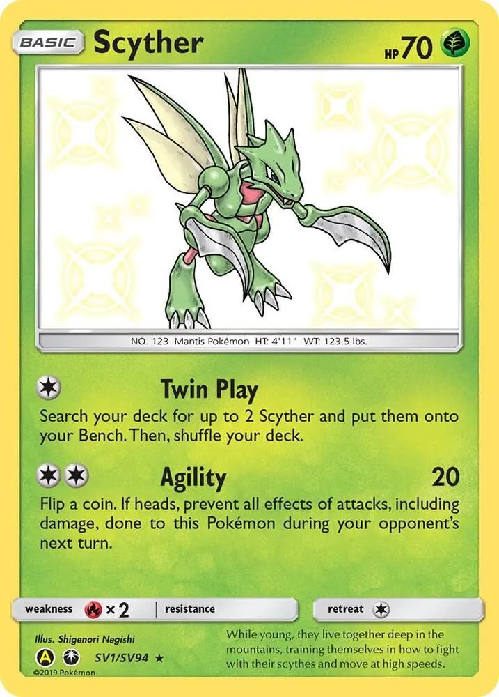 Scyther — Hidden Fates: Shiny Vault — Pokemon